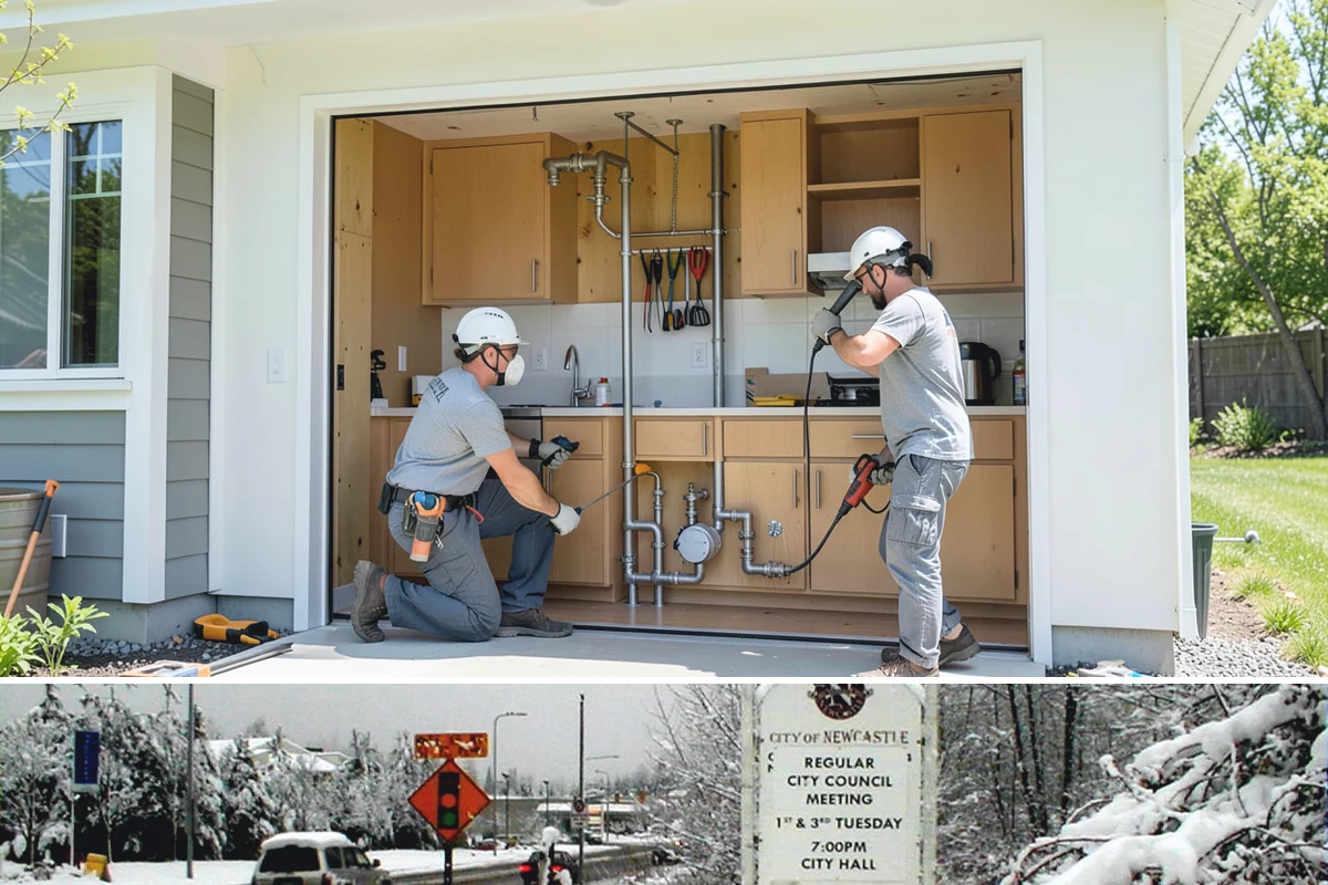 Detached ADU Construction in Newcastle, King County, WA - Because a detached unit requires new foundation and exterior work, scheduling the shell during late spring through early fall...