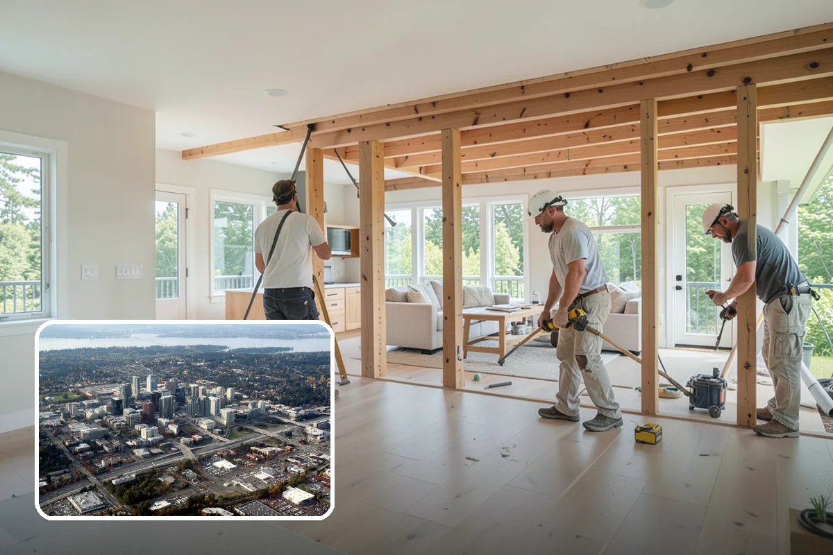 Door Framing in Bellevue, King County, WA - Correctly sized, square openings for clean door fits