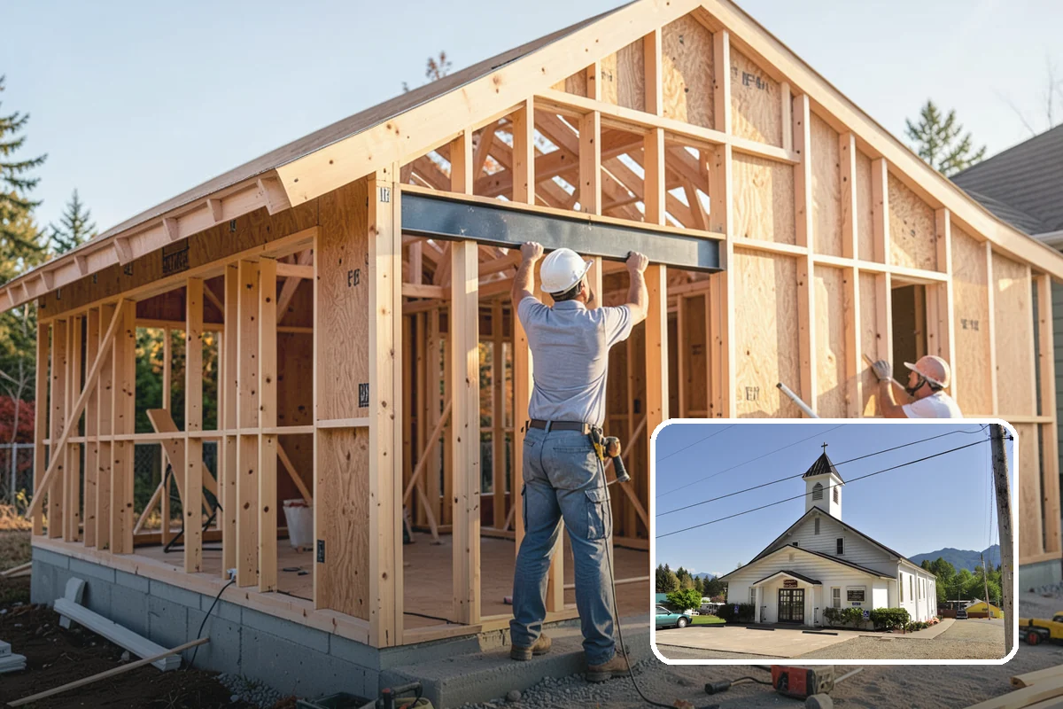 Door Framing in Concrete, Skagit County, WA - Correctly sized, square openings for clean door fits