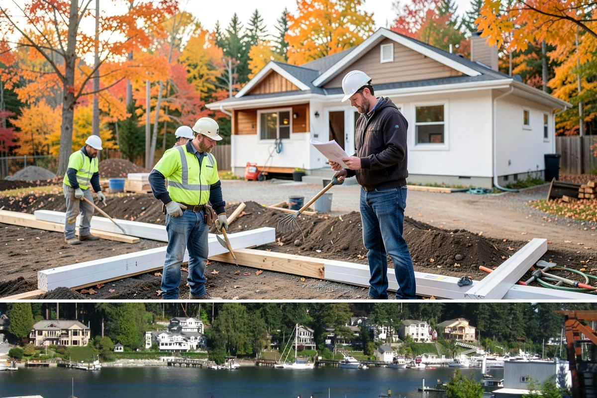 Door Framing in Gig Harbor, Pierce County, WA - Interior framing runs year-round, while exterior openings are best framed during drier weather.