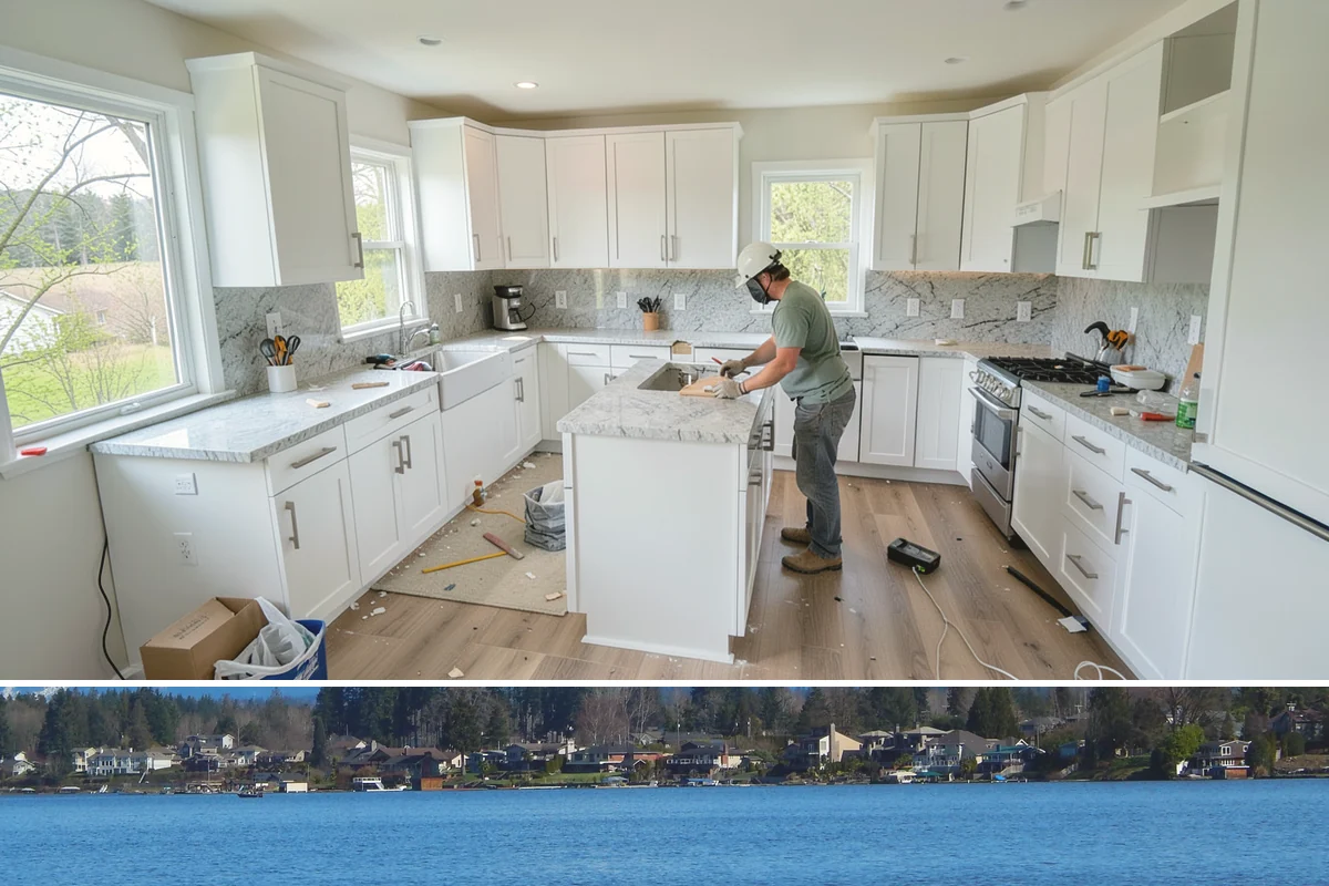 Door Framing in Lake Stevens, Snohomish County, WA - Interior framing runs year-round, while exterior openings are best framed during drier weather.