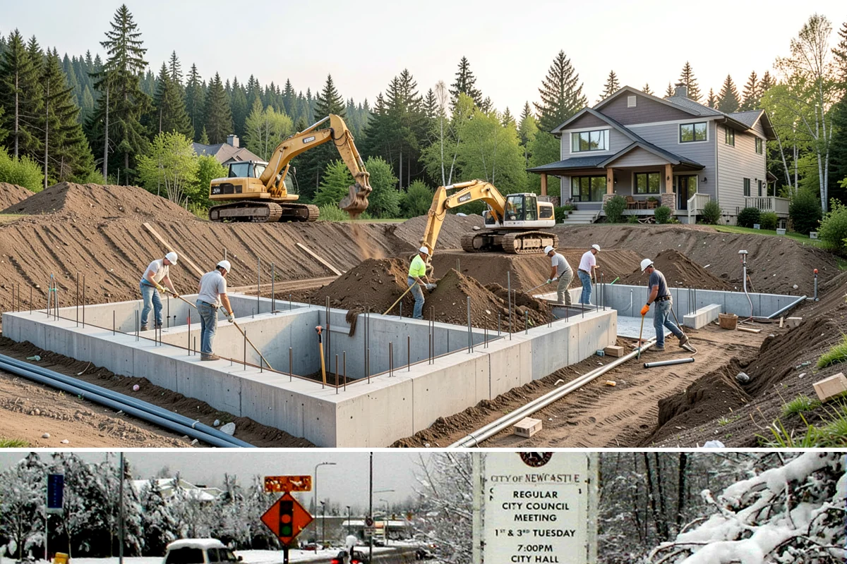 Door Framing in Newcastle, King County, WA - Interior framing runs year-round, while exterior openings are best framed during drier weather.