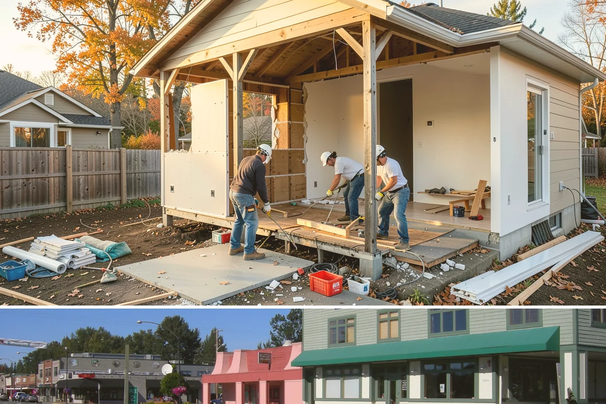 Door Framing in Snoqualmie, King County, WA - Interior framing runs year-round, while exterior openings are best framed during drier weather.