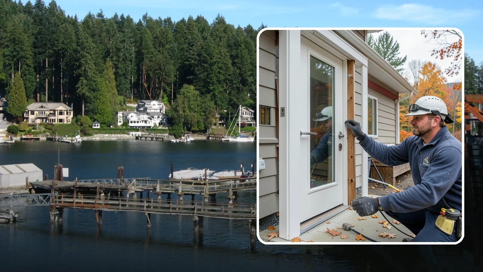 Door Repair in Gig Harbor, Pierce County, WA - Door repair that fixes sticking, sagging, and drafty doors throughout your home.