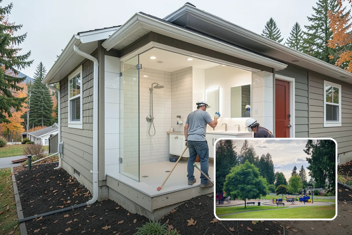 Door Threshold Replacement in Bonney Lake, Pierce County, WA - Eliminated drafts and water leaks at the door