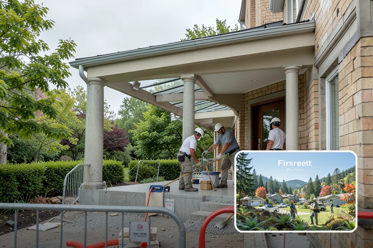 Door Threshold Replacement in Fircrest, Pierce County, WA - Eliminated drafts and water leaks at the door