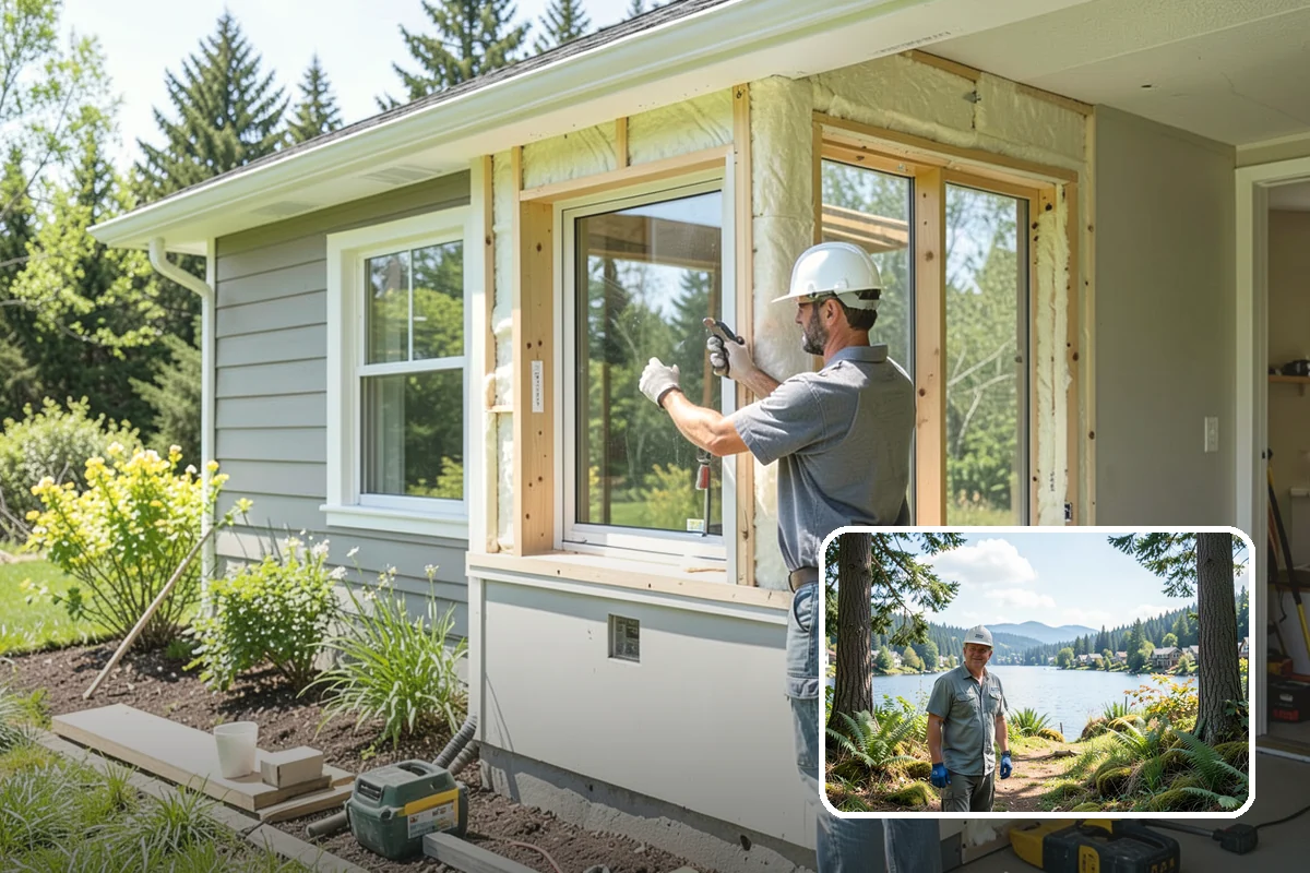 Door Threshold Replacement in Milton, King County, WA - Eliminated drafts and water leaks at the door