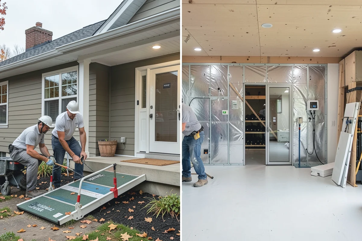 Door Threshold Replacement in Sumner, Pierce County, WA - Remove the old threshold and inspect the sill and subfloor
