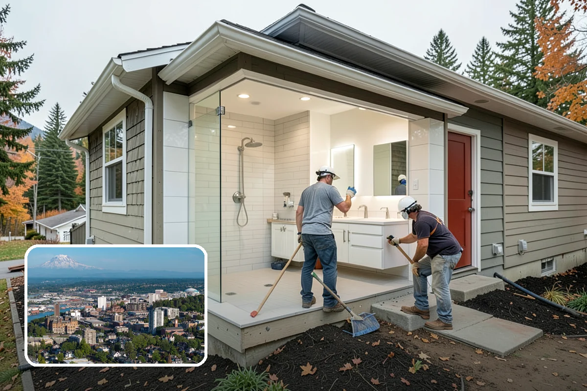 Door Threshold Replacement in Tacoma, Pierce County, WA - Eliminated drafts and water leaks at the door