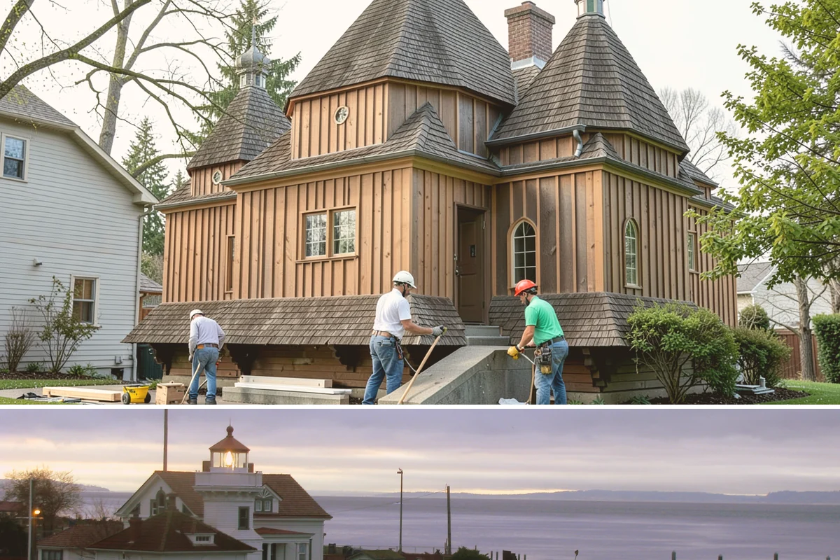 Dormer Addition in Mukilteo, Snohomish County, WA - Opening the roof for a dormer is scheduled for dry summer days to protect the home's interior.