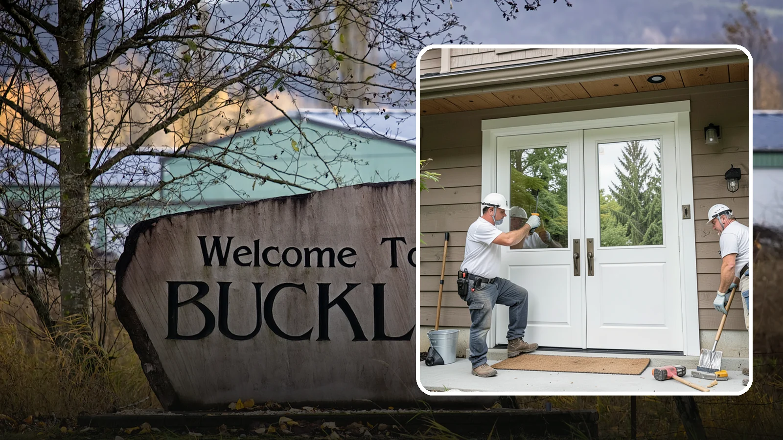 Double Front Door Installation in Buckley, Pierce County, WA - Grand double front doors that make a bold entrance and widen your home's welcome.