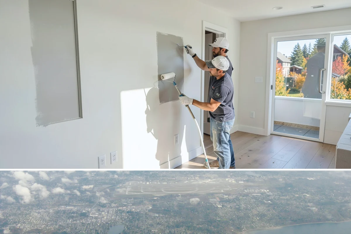 Double Front Door Installation in Burien, King County, WA - Drier late-spring through early-fall days are ideal for opening and sealing a wide front entry.