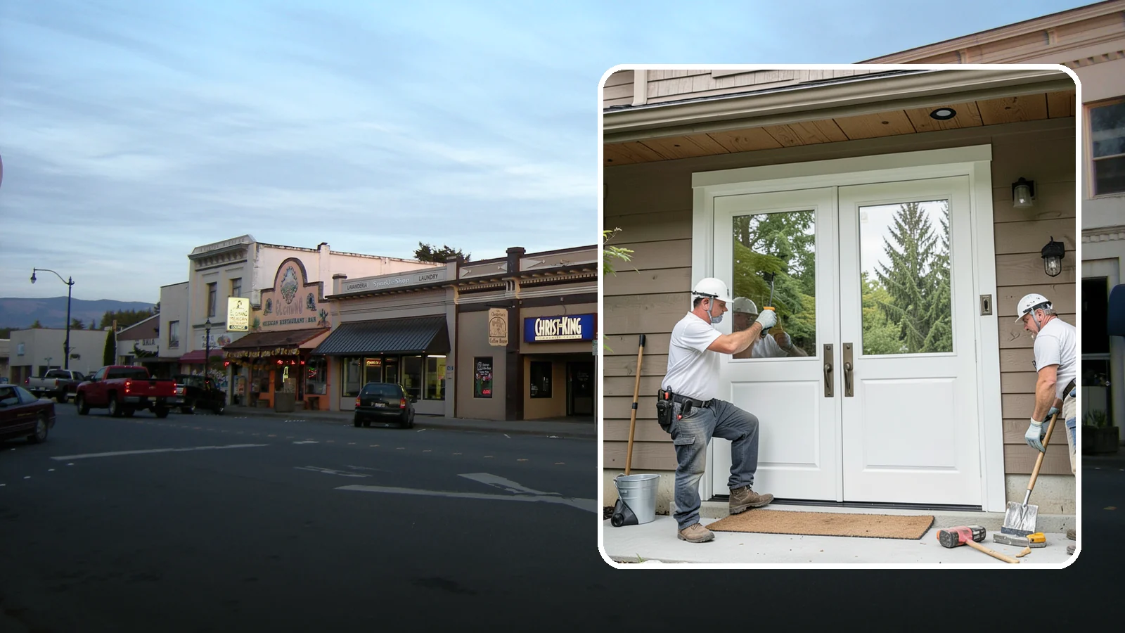 Double Front Door Installation in Burlington, Skagit County, WA - Grand double front doors that make a bold entrance and widen your home's welcome.
