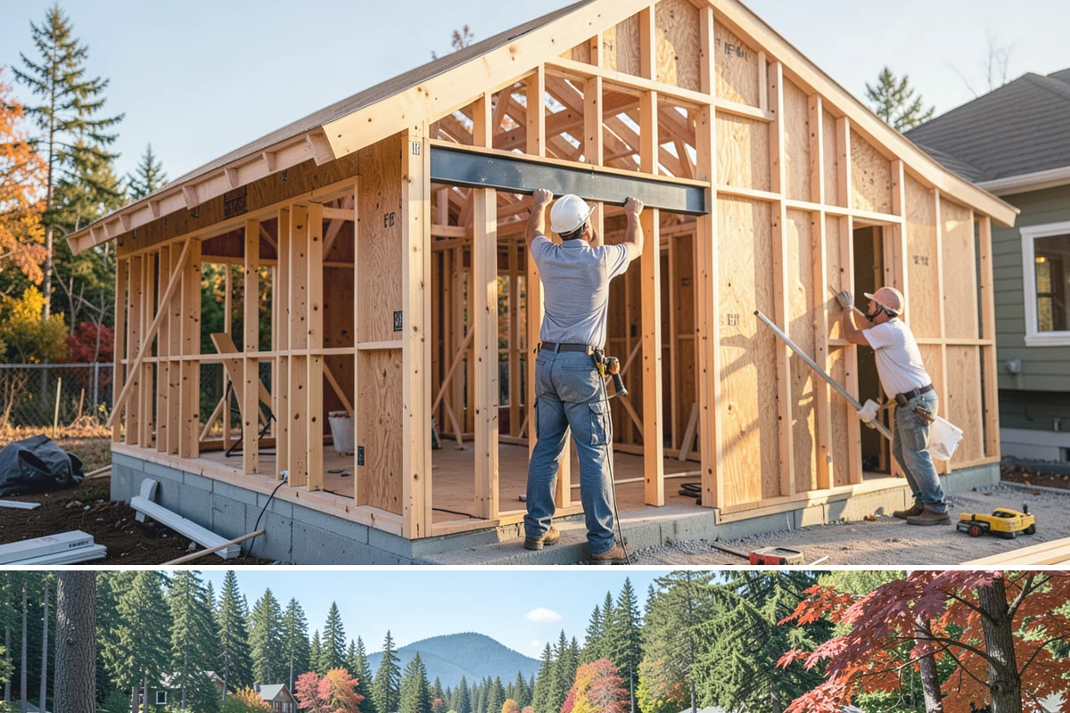 Double Front Door Installation in Covington, King County, WA - Drier late-spring through early-fall days are ideal for opening and sealing a wide front entry.