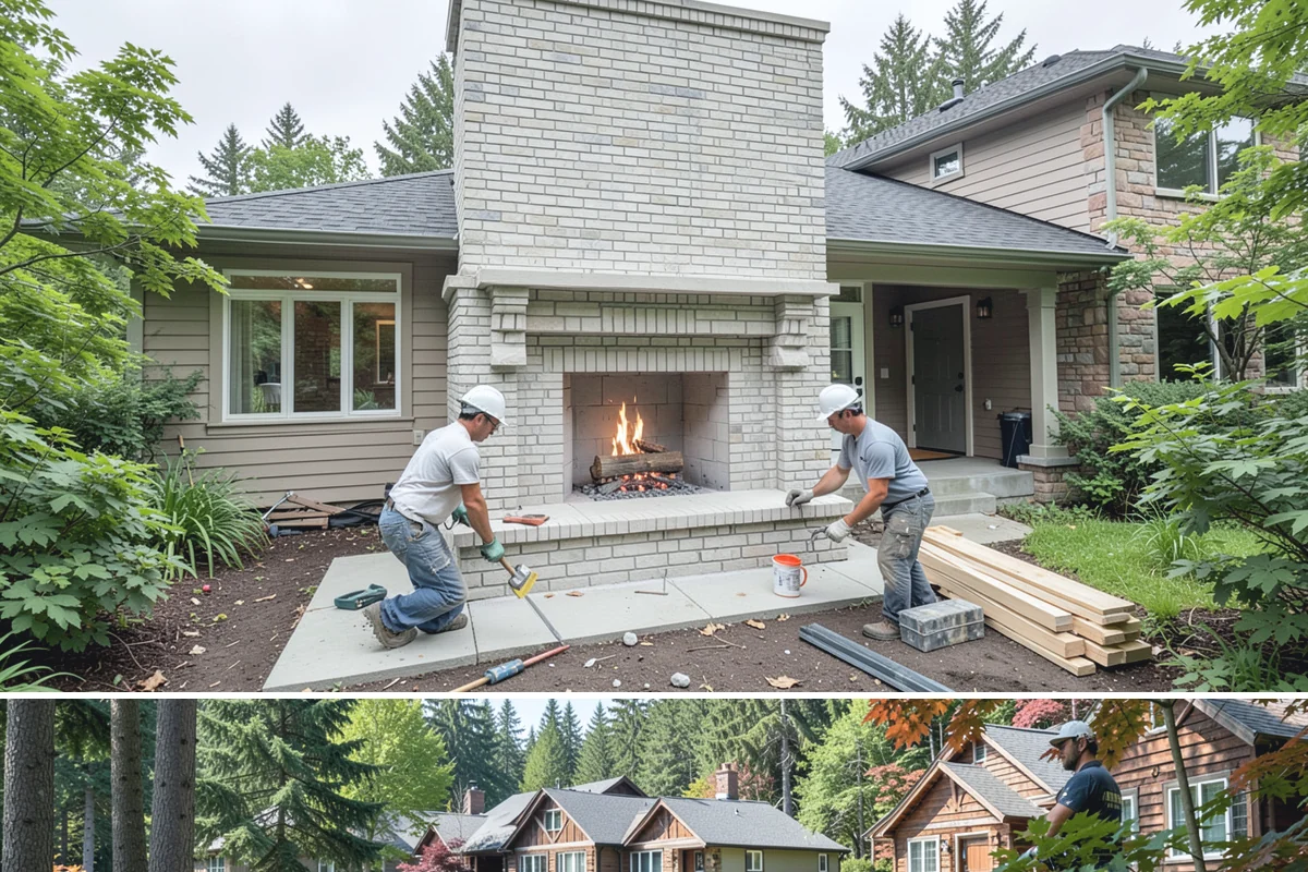 Double Front Door Installation in Edgewood, Pierce County, WA - Drier late-spring through early-fall days are ideal for opening and sealing a wide front entry.
