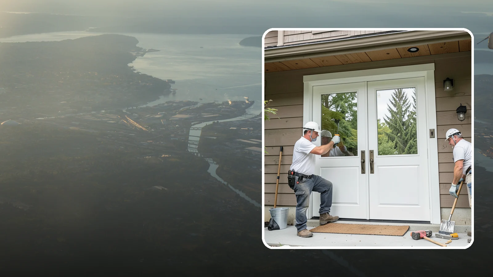 Double Front Door Installation in Fife, Pierce County, WA - Grand double front doors that make a bold entrance and widen your home's welcome.