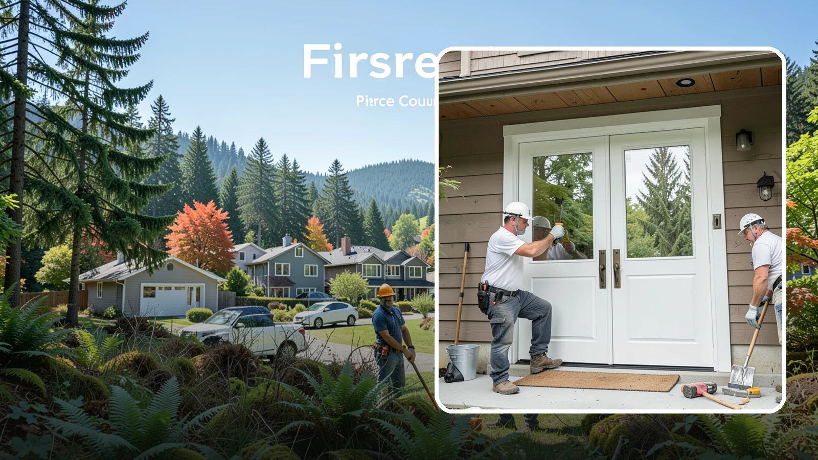 Double Front Door Installation in Fircrest, Pierce County, WA - Grand double front doors that make a bold entrance and widen your home's welcome.