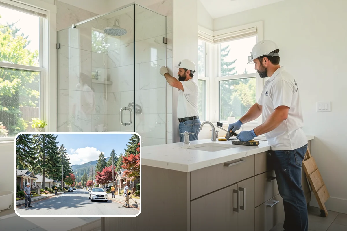 Double Front Door Installation in Hunts Point, King County, WA - Impressive, wide-open grand entrance