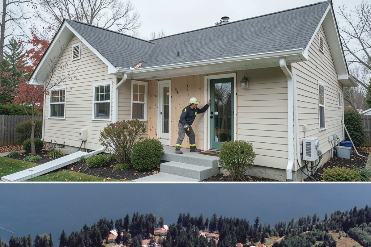 Double Front Door Installation in Lakewood, Pierce County, WA - Drier late-spring through early-fall days are ideal for opening and sealing a wide front entry.
