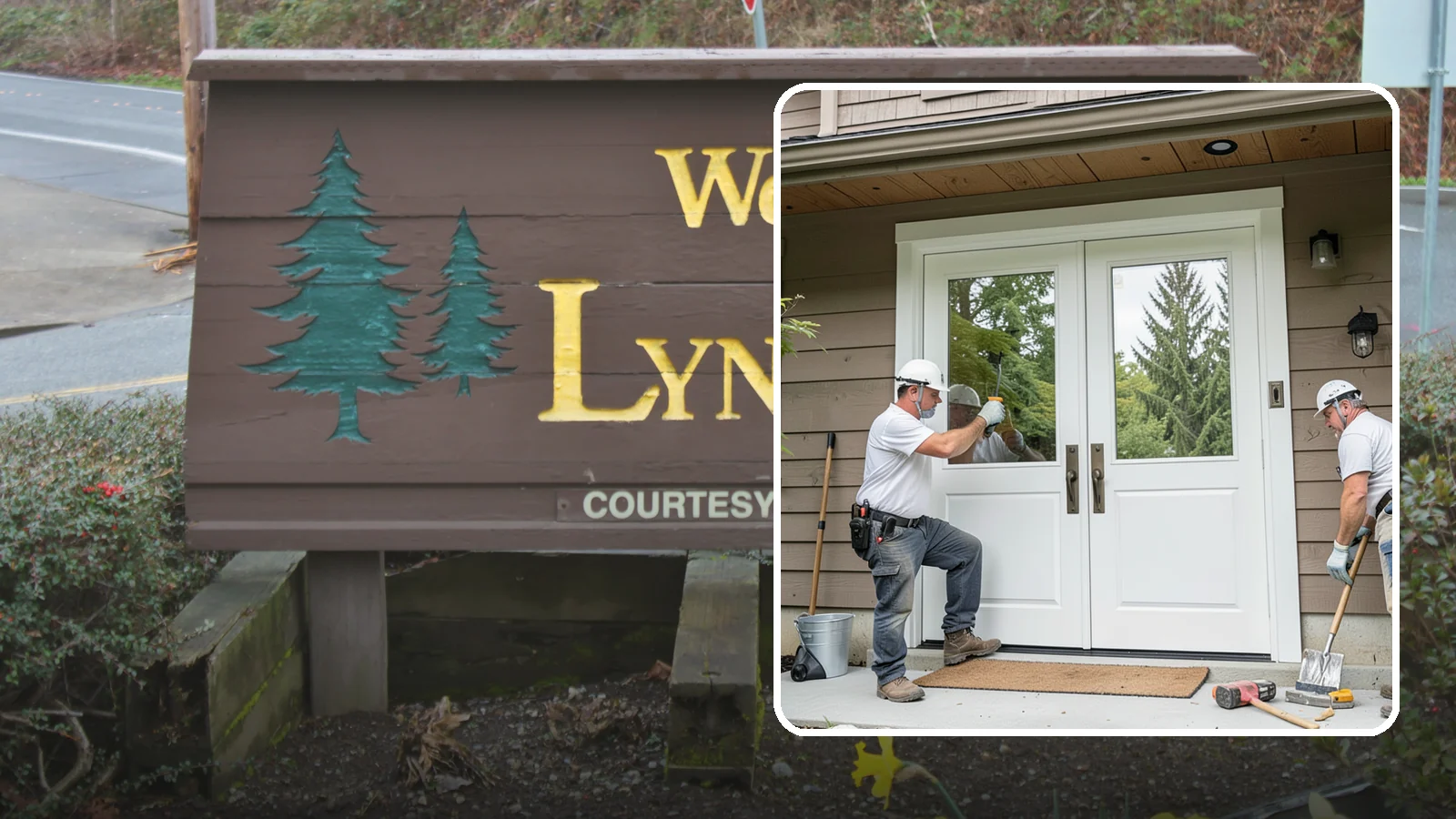 Double Front Door Installation in Lynnwood, Snohomish County, WA - Grand double front doors that make a bold entrance and widen your home's welcome.