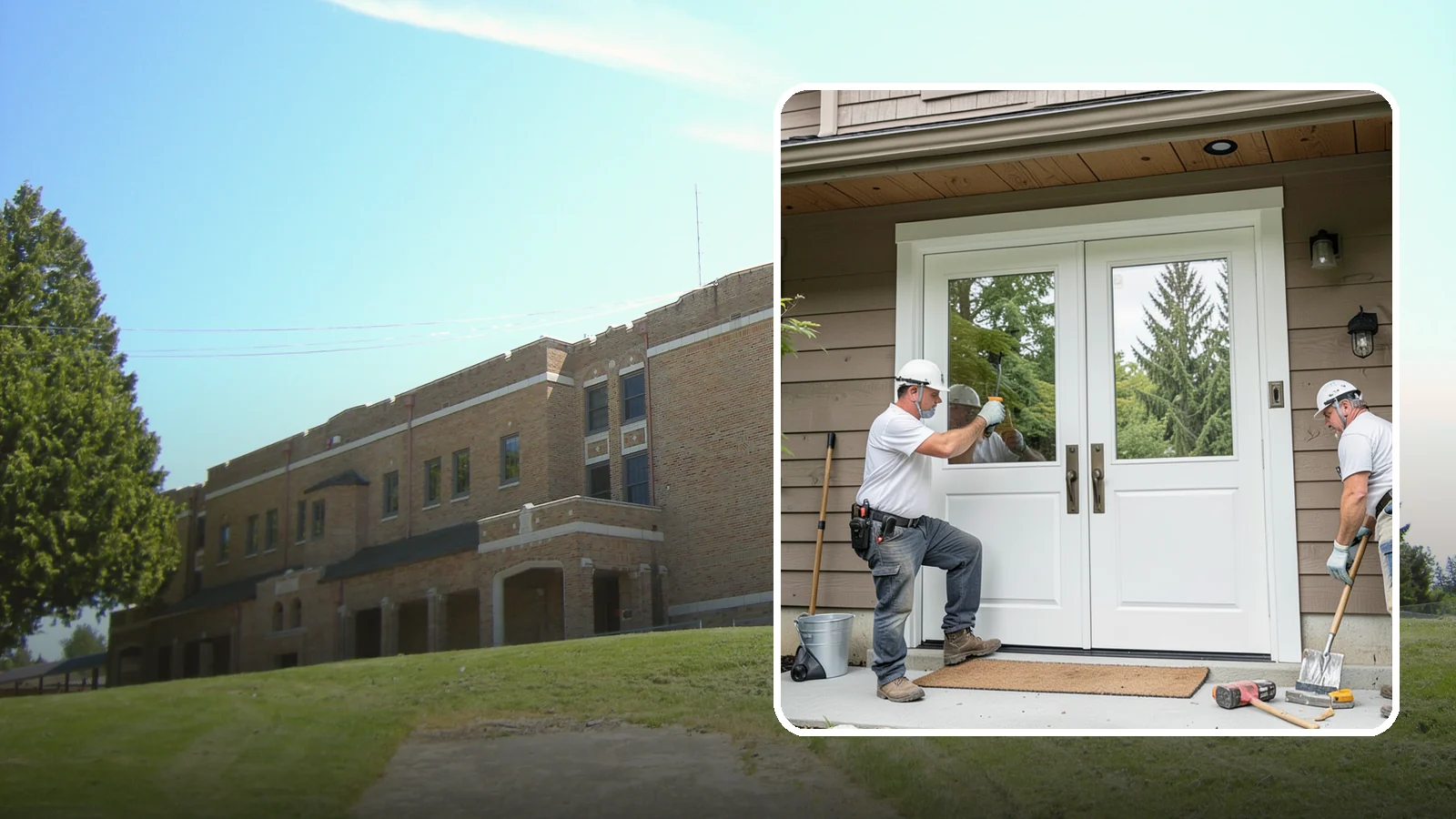 Double Front Door Installation in Maple Valley, King County, WA - Grand double front doors that make a bold entrance and widen your home's welcome.