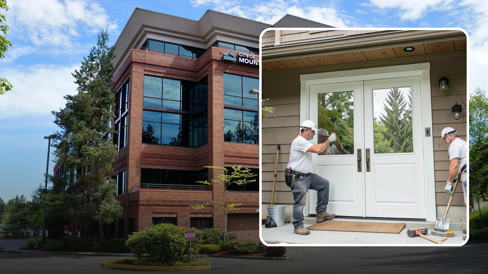 Double Front Door Installation in Mountlake Terrace, Snohomish County, WA - Grand double front doors that make a bold entrance and widen your home's welcome.