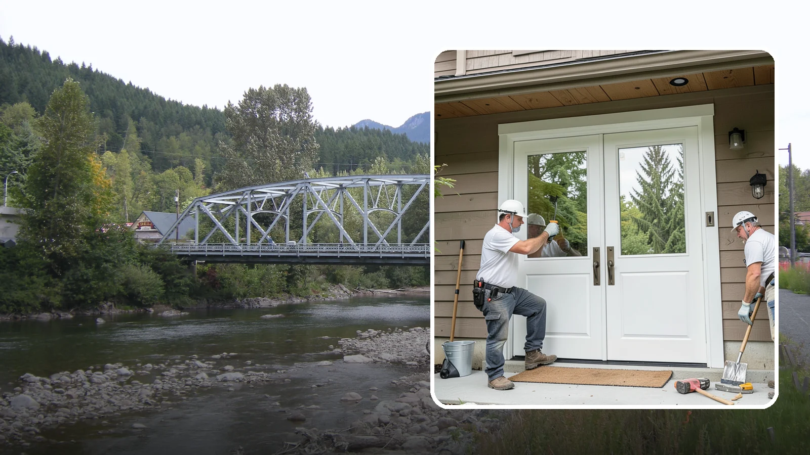 Double Front Door Installation in Skykomish, King County, WA - Grand double front doors that make a bold entrance and widen your home's welcome.