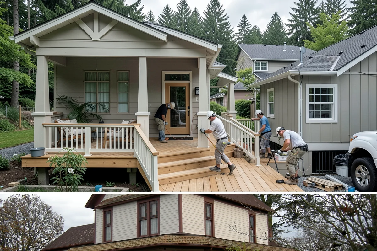 Double Front Door Installation in Sumner, Pierce County, WA - Drier late-spring through early-fall days are ideal for opening and sealing a wide front entry.