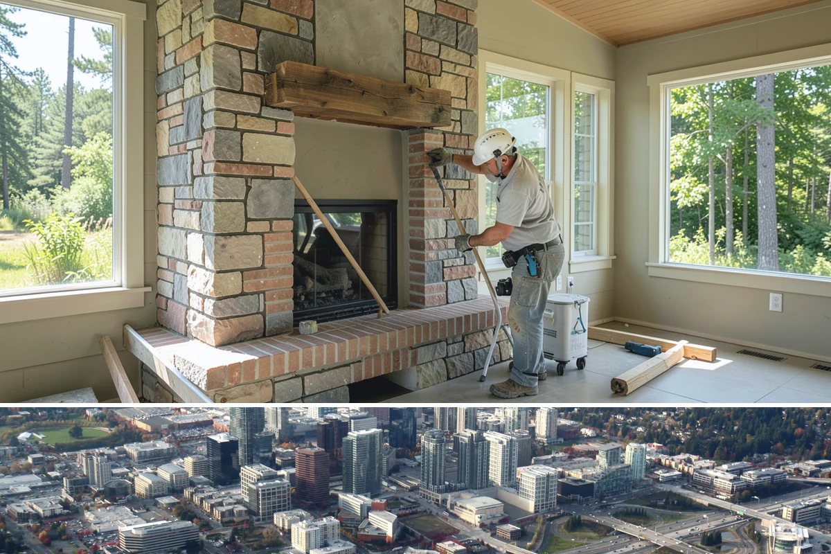 Double-Hung Window Installation in Bellevue, King County, WA - Double-hung installs work in every season, with exterior sealing timed around drier conditions when possible.