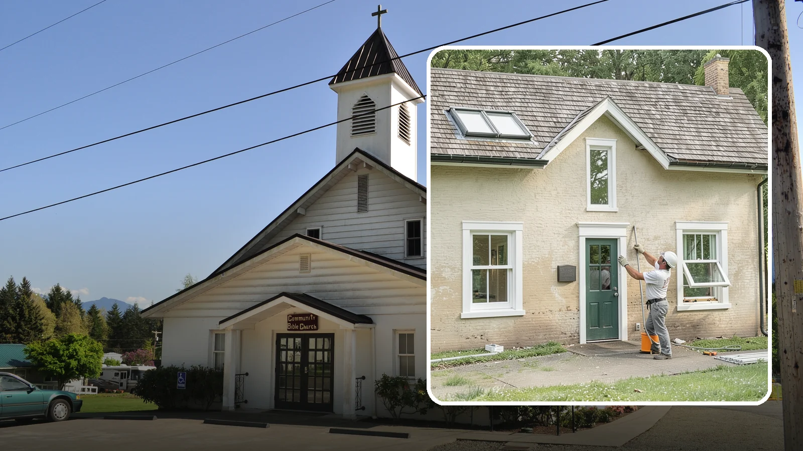 Double-Hung Window Installation in Concrete, Skagit County, WA - Installing classic double-hung windows with two operable sashes for versatile ventilation and easy cleaning.