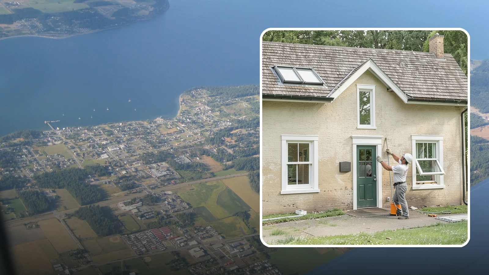 Double-Hung Window Installation in Coupeville, Island County, WA - Installing classic double-hung windows with two operable sashes for versatile ventilation and easy cleaning.