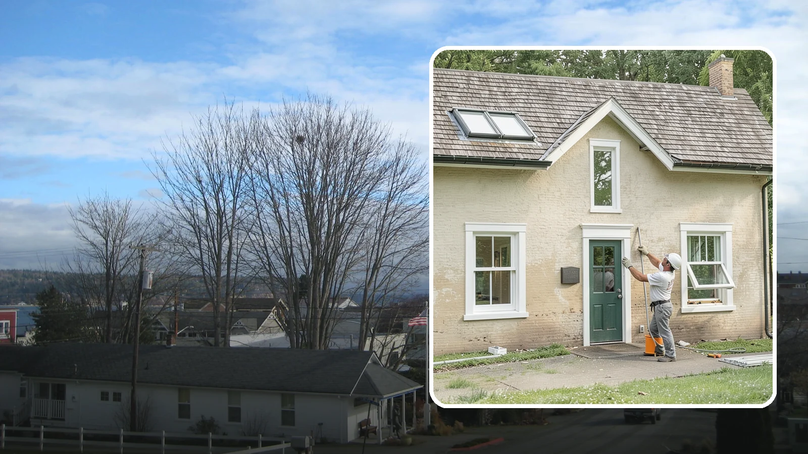 Double-Hung Window Installation in Langley, Island County, WA - Installing classic double-hung windows with two operable sashes for versatile ventilation and easy cleaning.