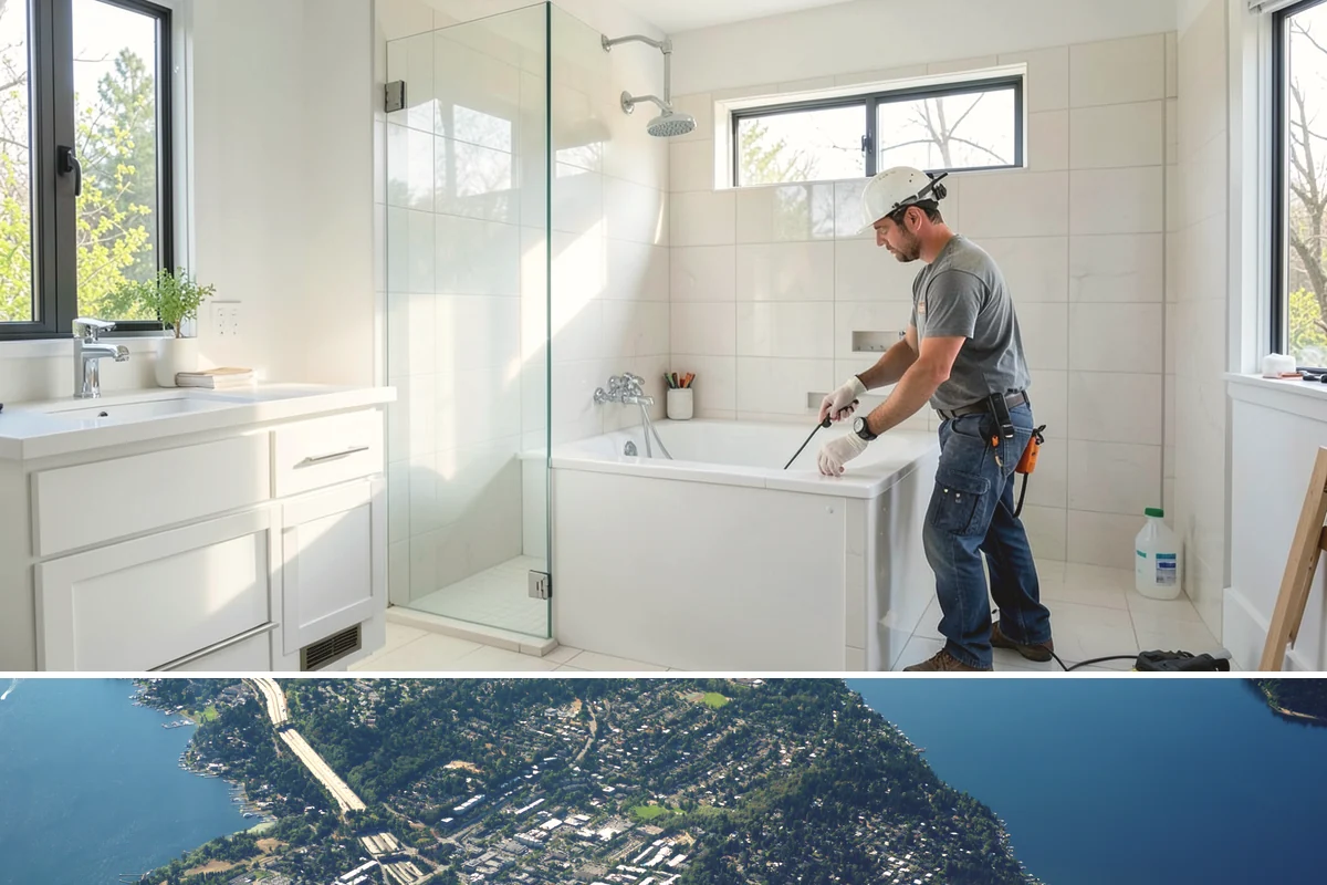 Double-Hung Window Installation in Mercer Island, King County, WA - Double-hung installs work in every season, with exterior sealing timed around drier conditions when possible.