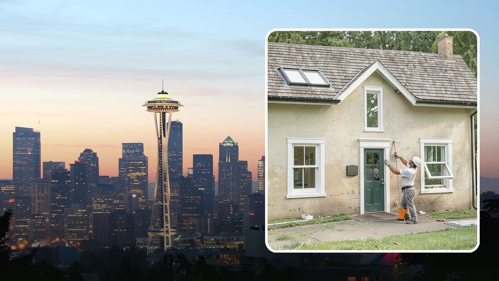 Double-Hung Window Installation in Seattle, King County, WA - Installing classic double-hung windows with two operable sashes for versatile ventilation and easy cleaning.