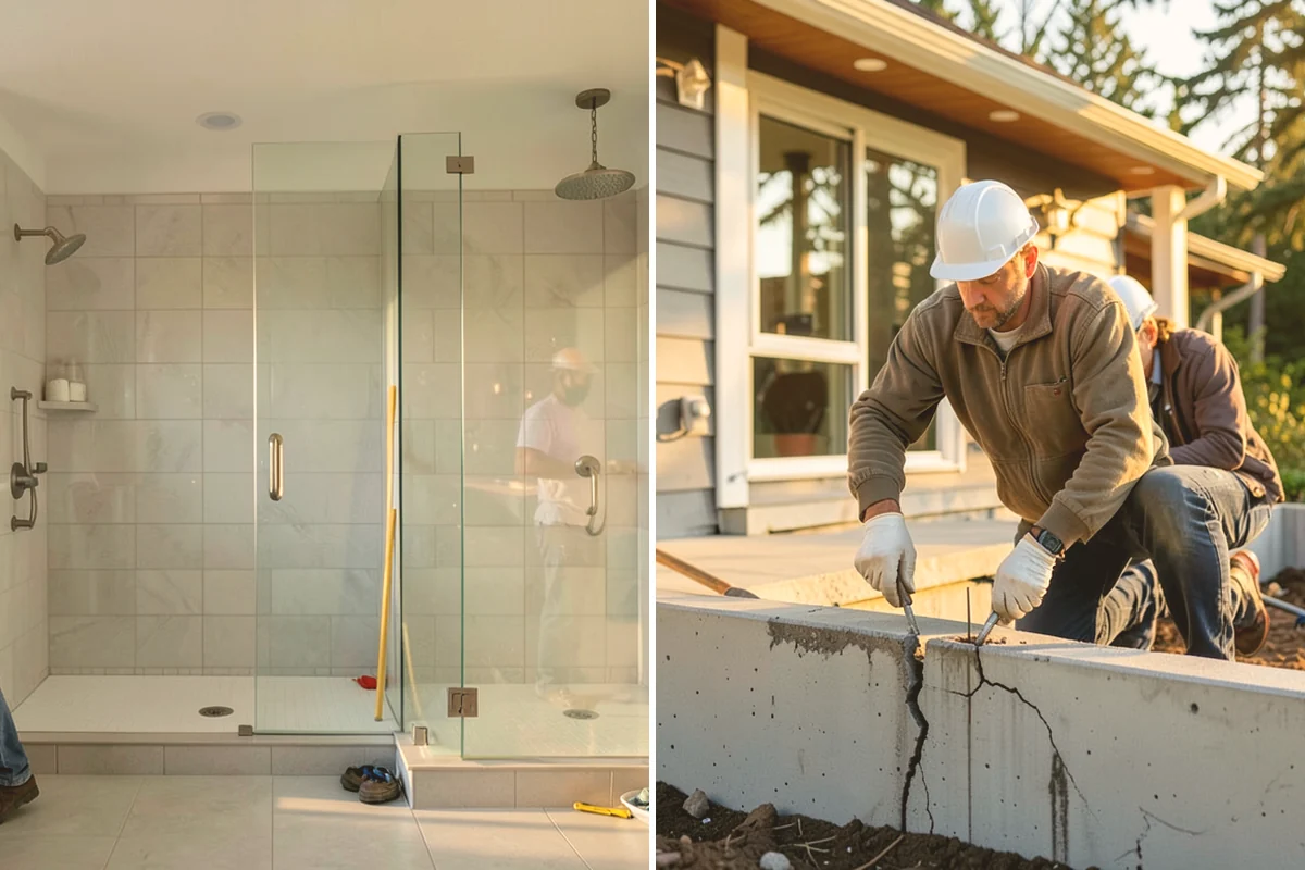 Double Shower Installation in Algona, King County, WA - Size the enclosure for two stations