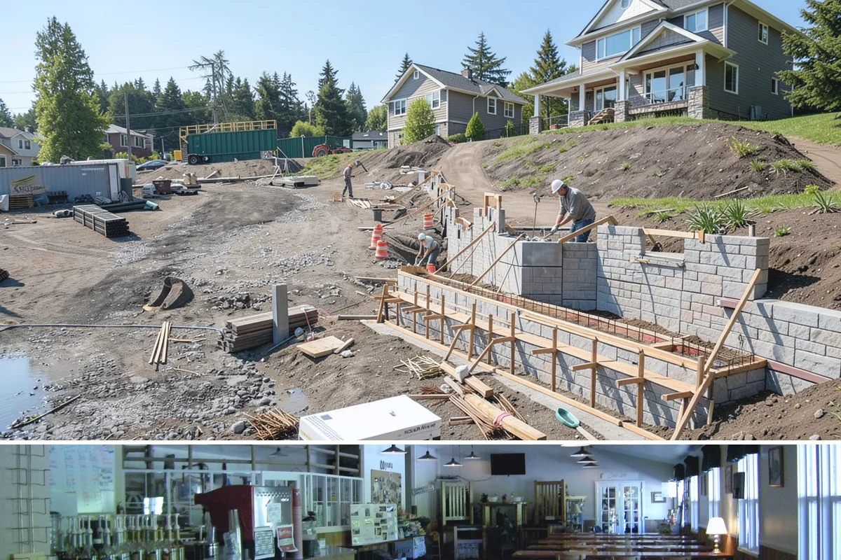 Double Shower Installation in Black Diamond, King County, WA - This larger build is best scheduled in the quieter winter months when the bathroom can be out of service a bit longer.