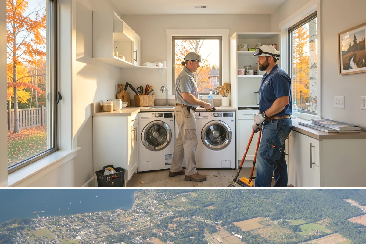 Double Shower Installation in Coupeville, Island County, WA - This larger build is best scheduled in the quieter winter months when the bathroom can be out of service a bit longer.