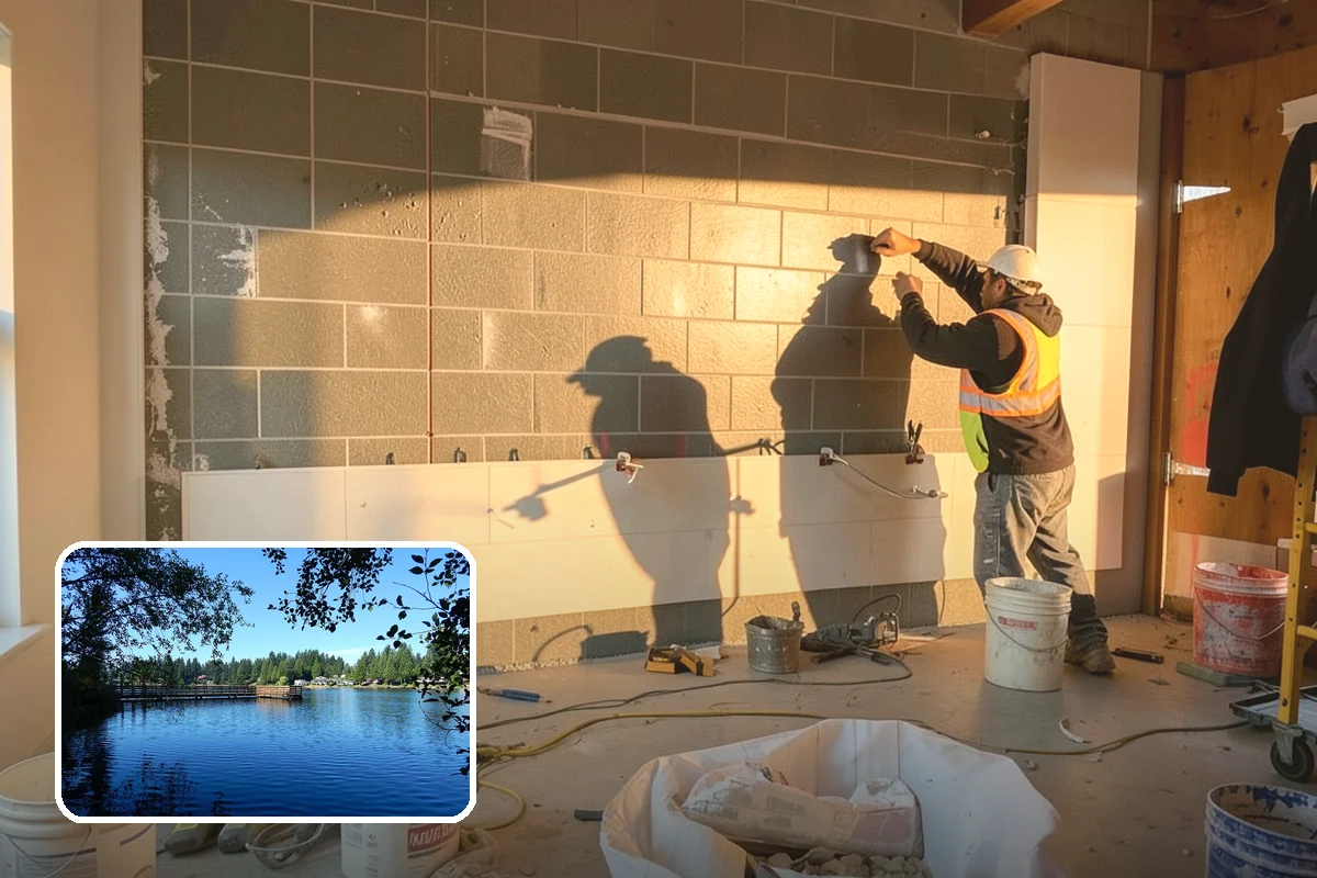 Double Shower Installation in Federal Way, King County, WA - Lets two people shower comfortably