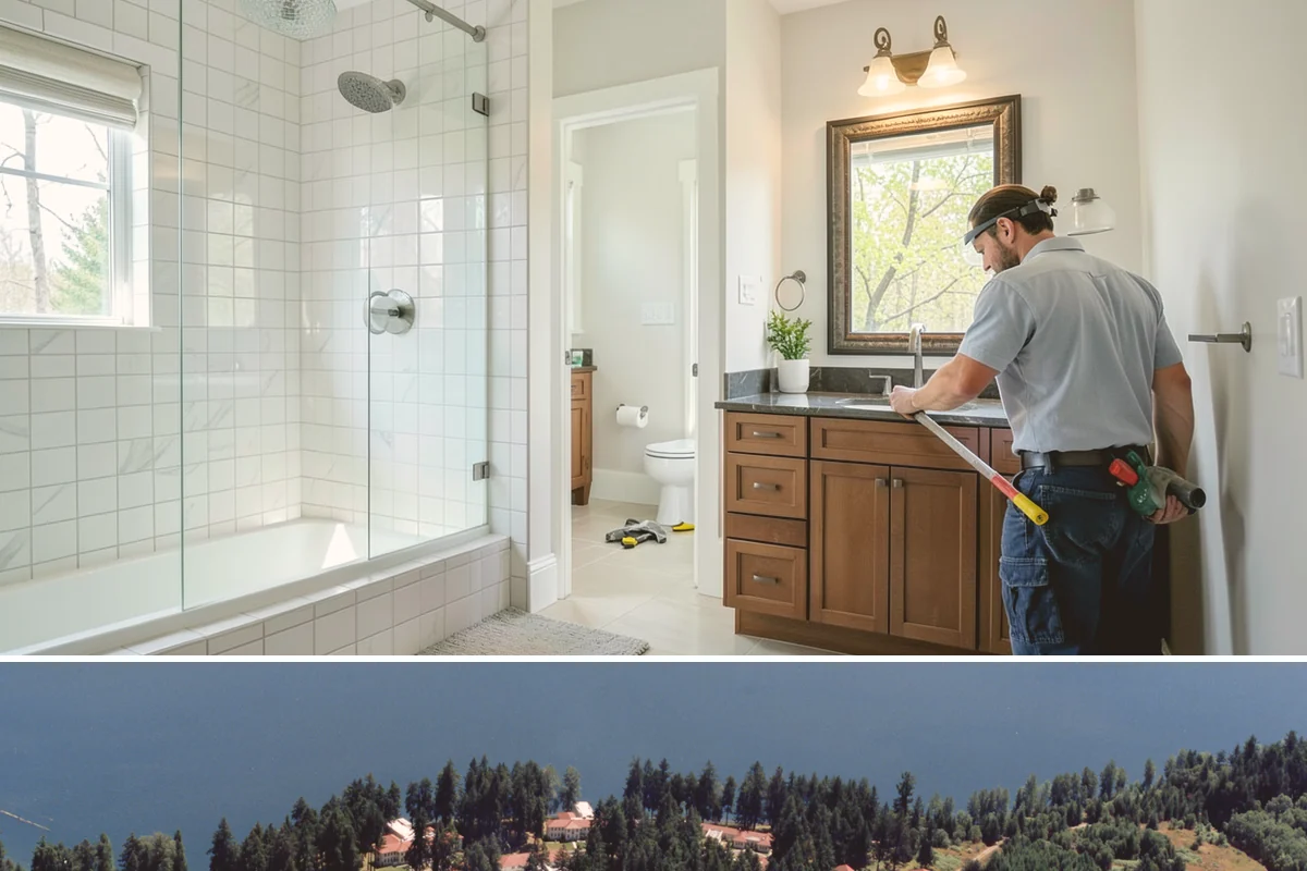 Double Shower Installation in Lakewood, Pierce County, WA - This larger build is best scheduled in the quieter winter months when the bathroom can be out of service a bit longer.