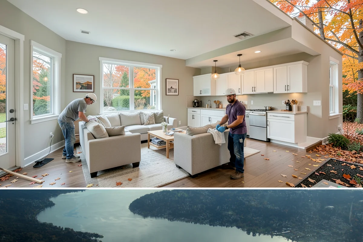Double Shower Installation in Sammamish, King County, WA - This larger build is best scheduled in the quieter winter months when the bathroom can be out of service a bit longer.