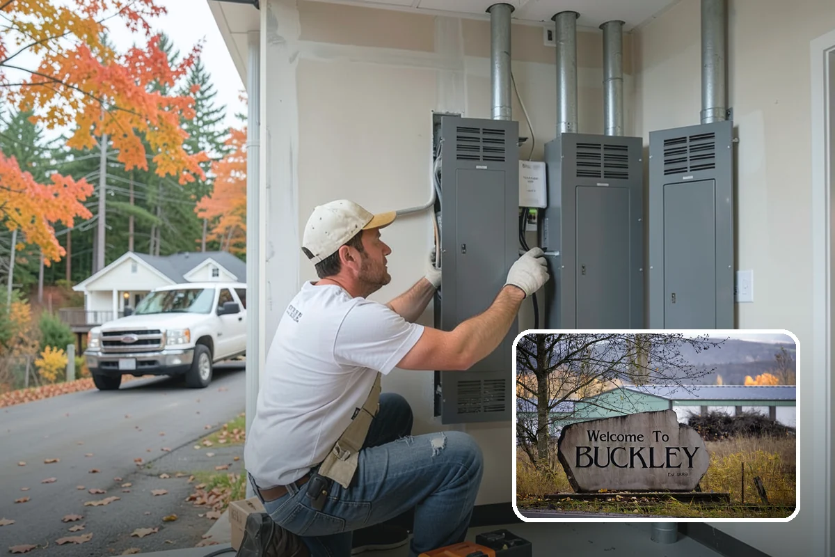 Double-Sided Fireplace Installation in Buckley, Pierce County, WA - Shares warmth and flame across two rooms