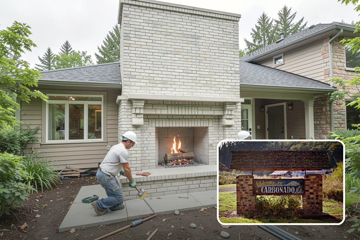 Double-Sided Fireplace Installation in Carbonado, Pierce County, WA - Shares warmth and flame across two rooms