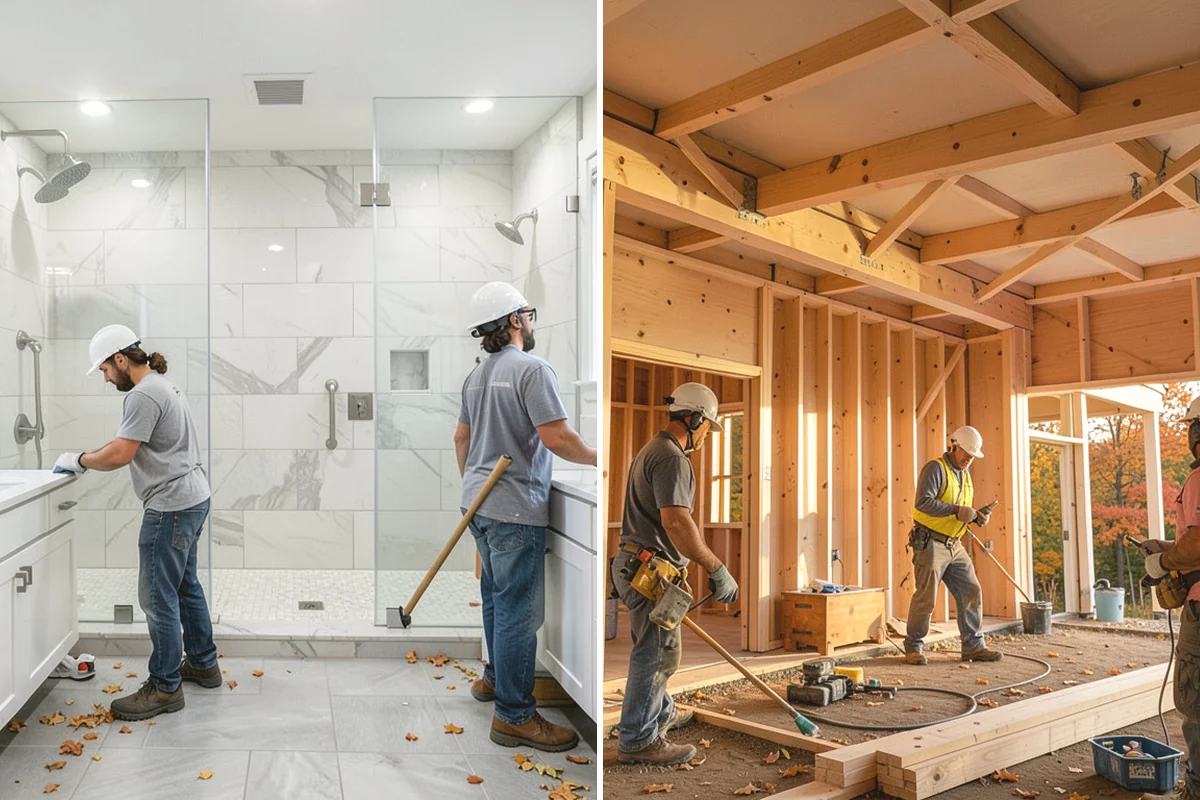 Double-Sided Fireplace Installation in Carnation, King County, WA - Plan framing and venting for the see-through unit