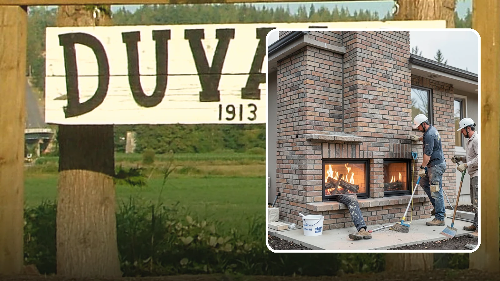 Double-Sided Fireplace Installation in Duvall, King County, WA - See-through fireplaces that share warmth and a glowing flame between two rooms.
