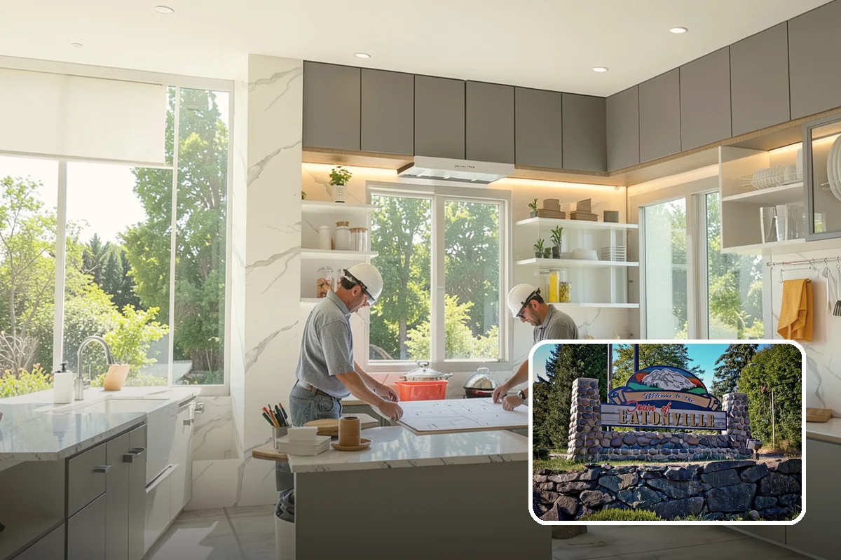 Double-Sided Fireplace Installation in Eatonville, Pierce County, WA - Shares warmth and flame across two rooms