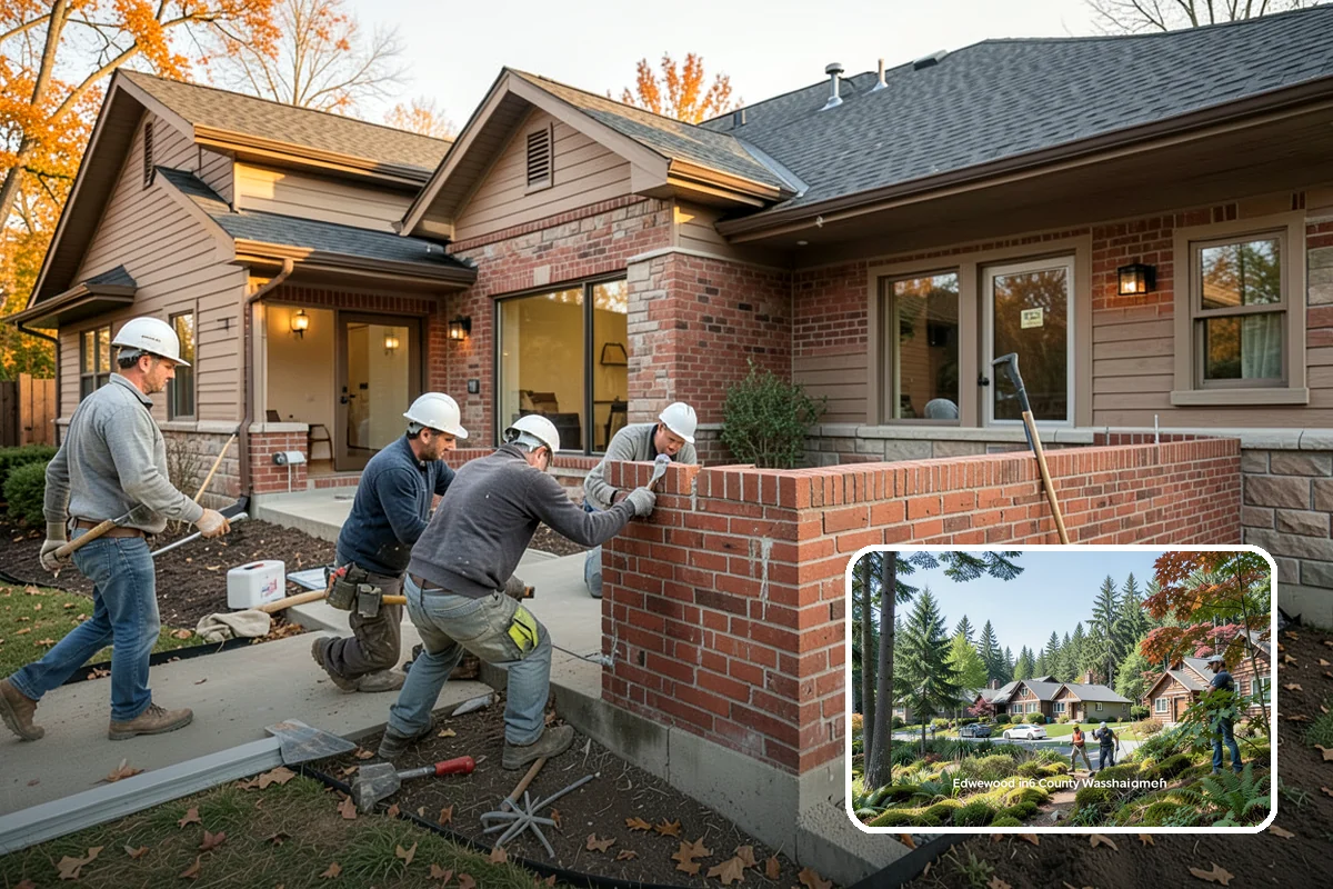 Double-Sided Fireplace Installation in Edgewood, Pierce County, WA - Shares warmth and flame across two rooms