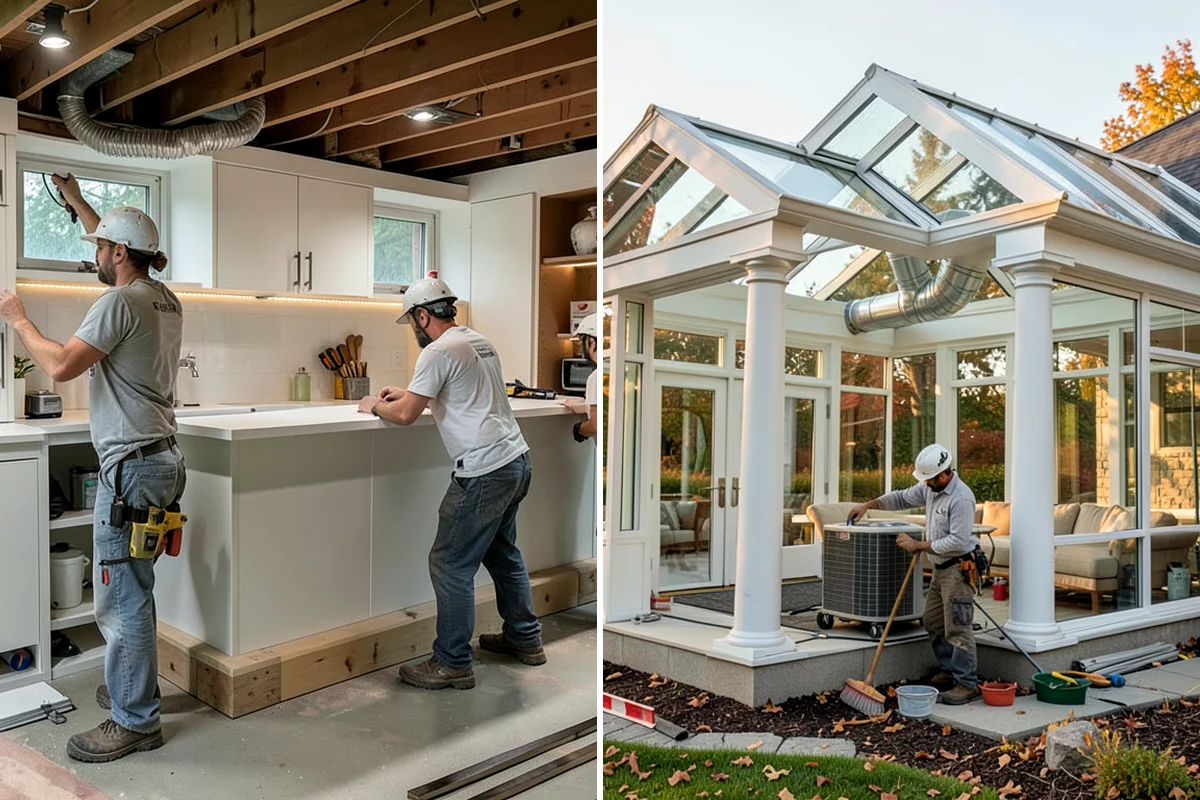 Double-Sided Fireplace Installation in Federal Way, King County, WA - Plan framing and venting for the see-through unit