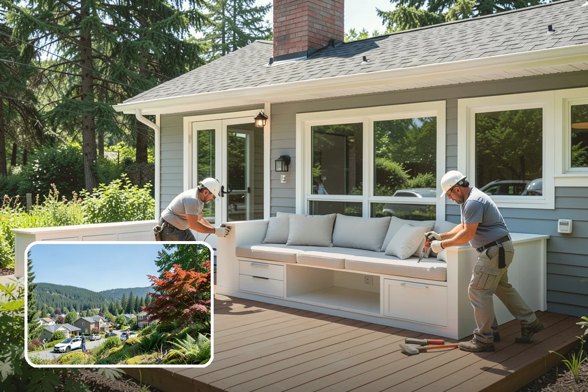 Double-Sided Fireplace Installation in Index, Snohomish County, WA - Shares warmth and flame across two rooms