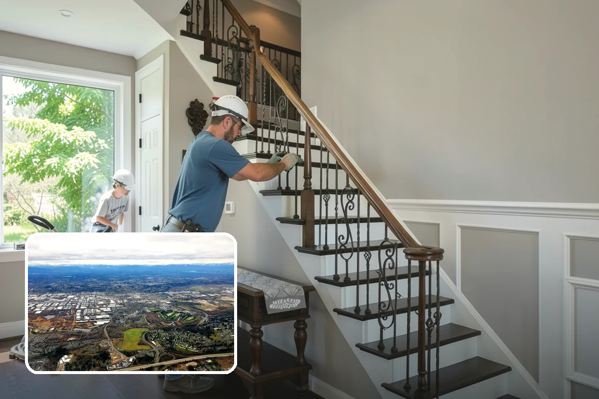 Double-Sided Fireplace Installation in Kent, King County, WA - Shares warmth and flame across two rooms