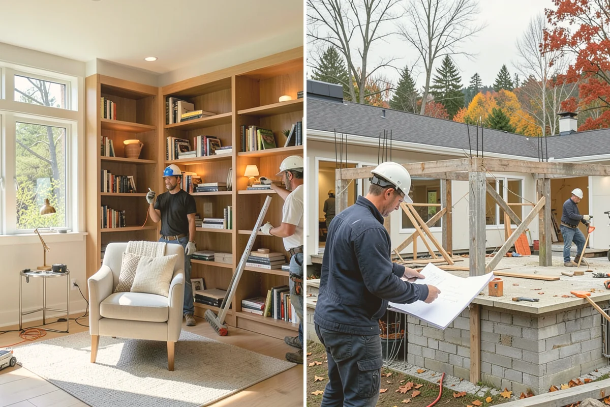 Double-Sided Fireplace Installation in Kirkland, King County, WA - Plan framing and venting for the see-through unit